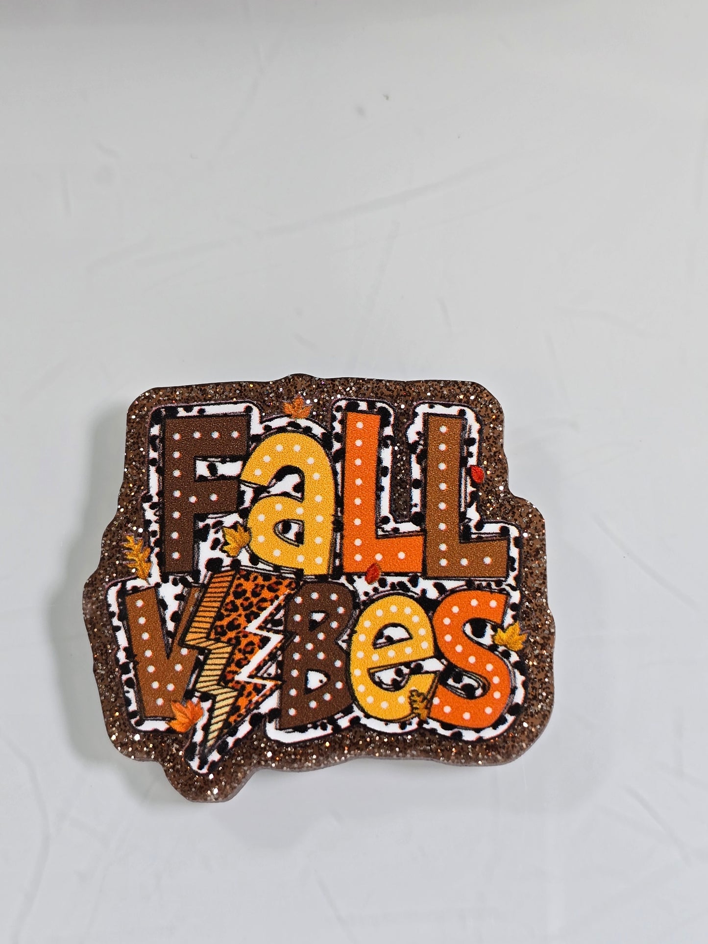 Acrylic Glitter Flatbacks-Fall Vibes