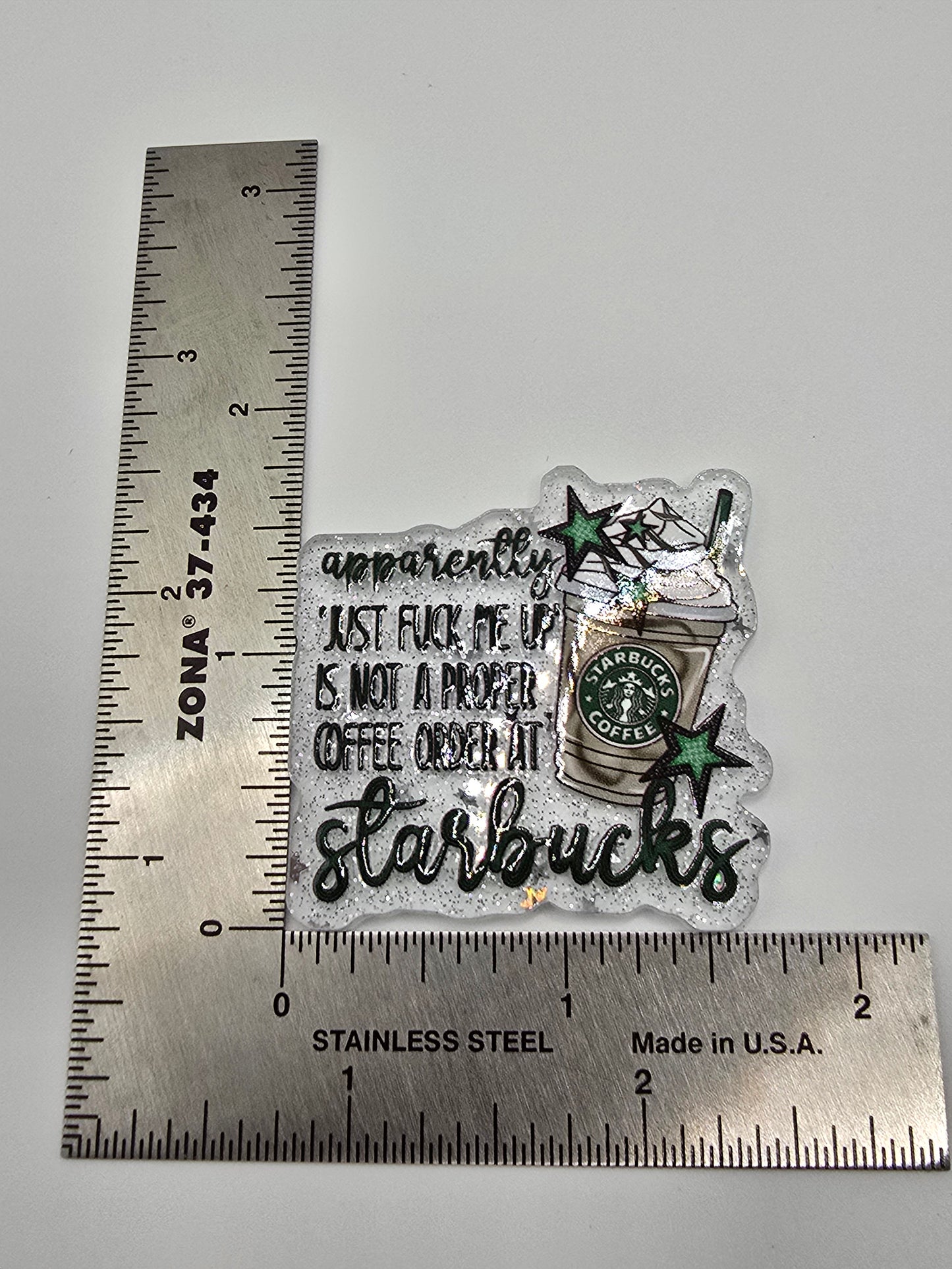 Acrylic Glitter Flatbacks- Starbies Order