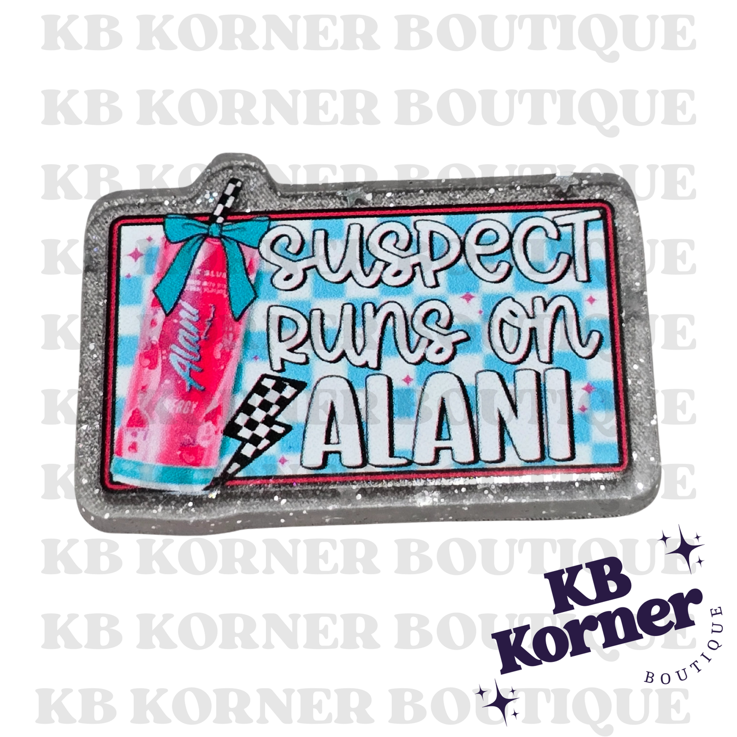 Acrylic Glitter Flatbacks- Suspect Runs On Alani