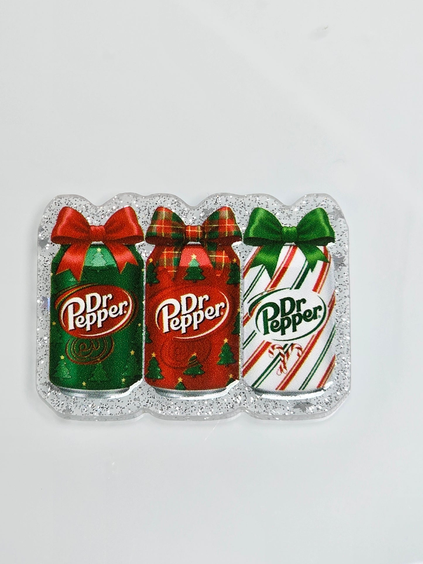 Acrylic Glitter Flatbacks - Dr. PEP Christmas
