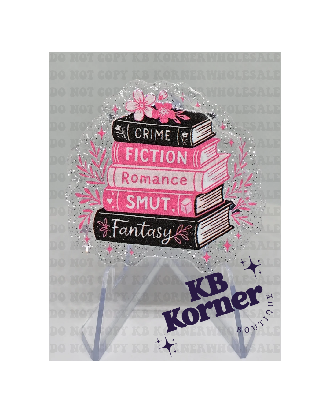 Acrylic Glitter Flatback Bundle: Bookish Vibes