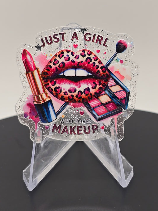 💋 Acrylic Glitter Flatbacks- Just A Girl Who Loves Make-Up 💋