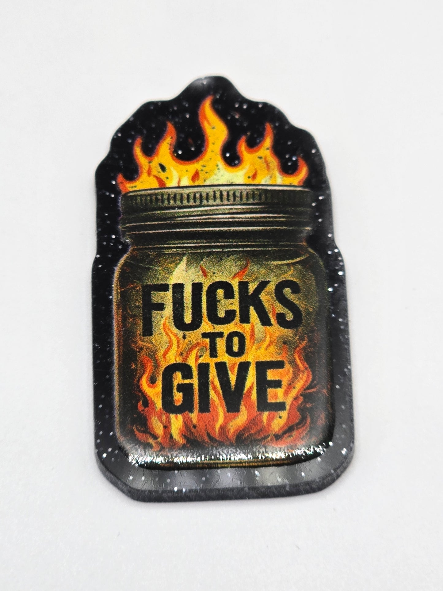 Acrylic Glitter Flatbacks- F*cks To Give