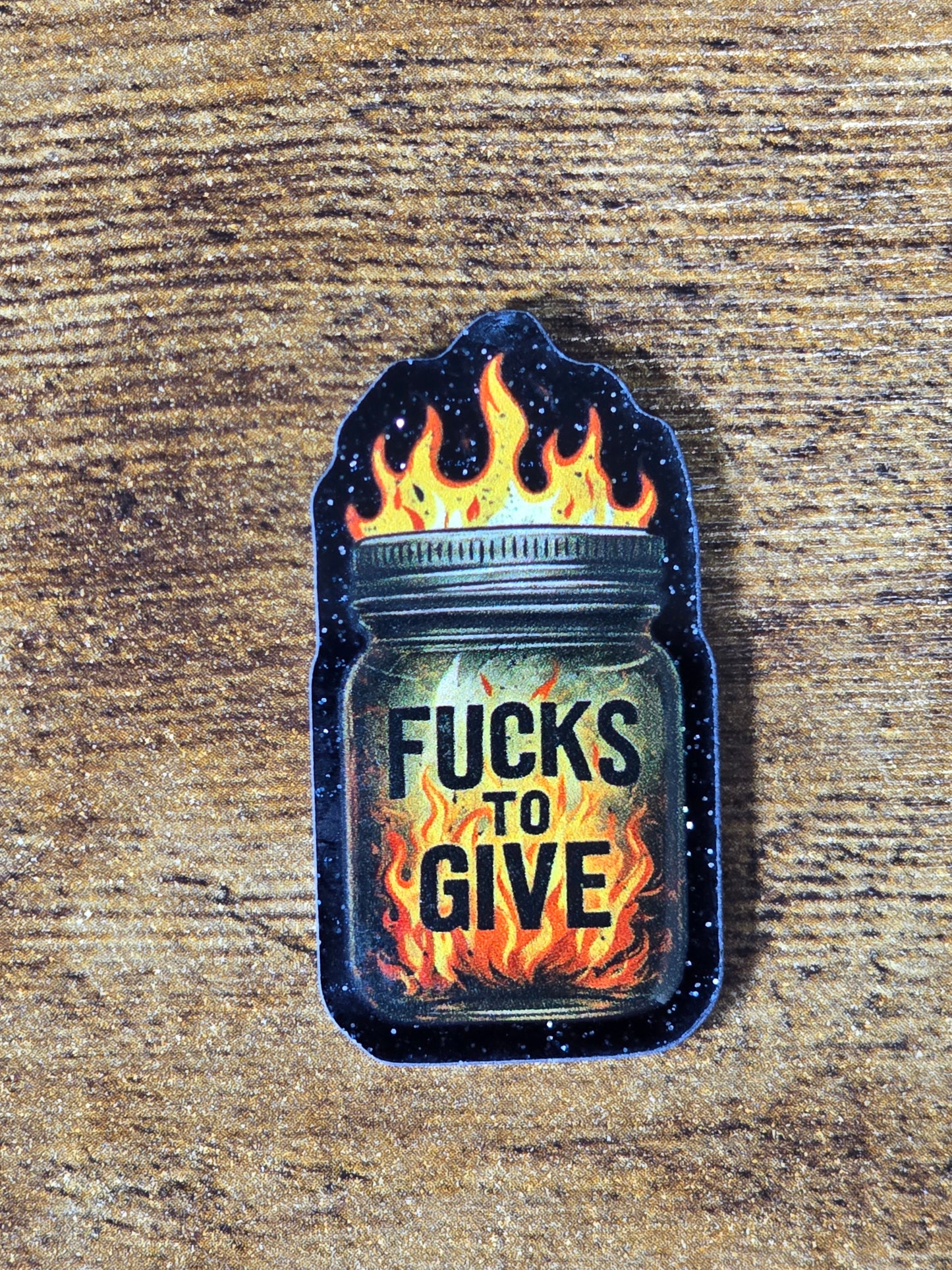 Acrylic Glitter Flatbacks- F*cks To Give