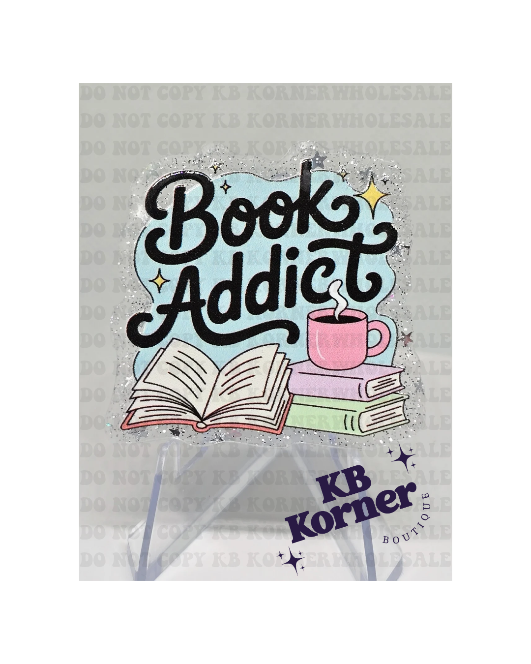 Acrylic Glitter Flatback Bundle: Bookish Vibes