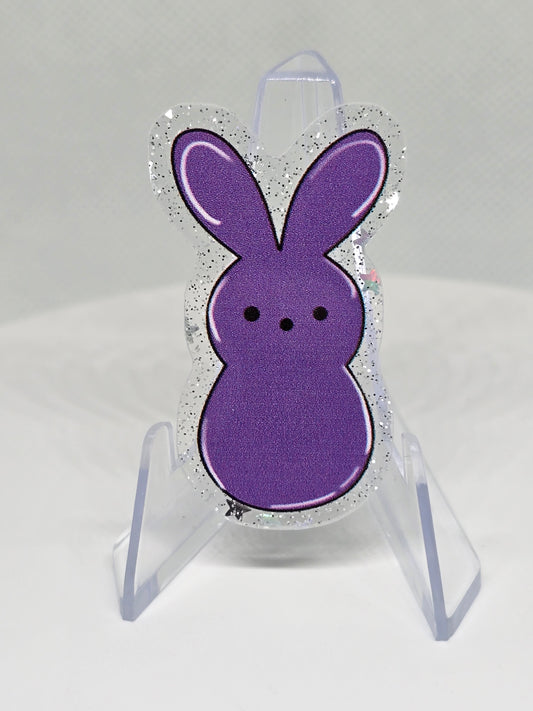Acrylic Glitter Flatback- Purple Peep