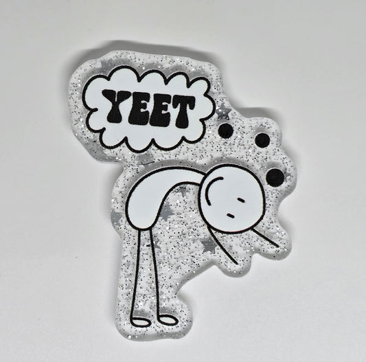 Acrylic Glitter Flatback-Yeet