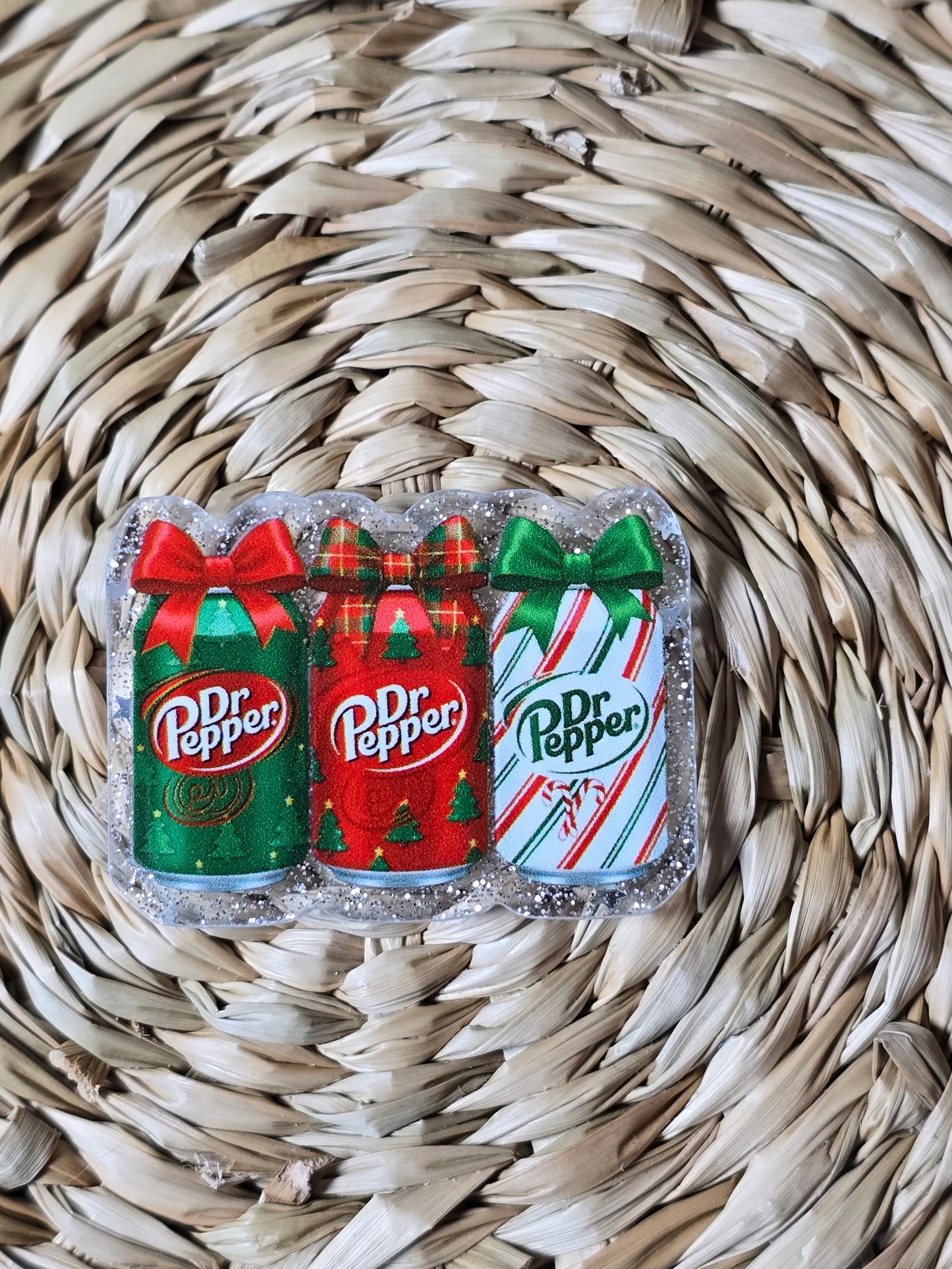 Acrylic Glitter Flatbacks - Dr. PEP Christmas