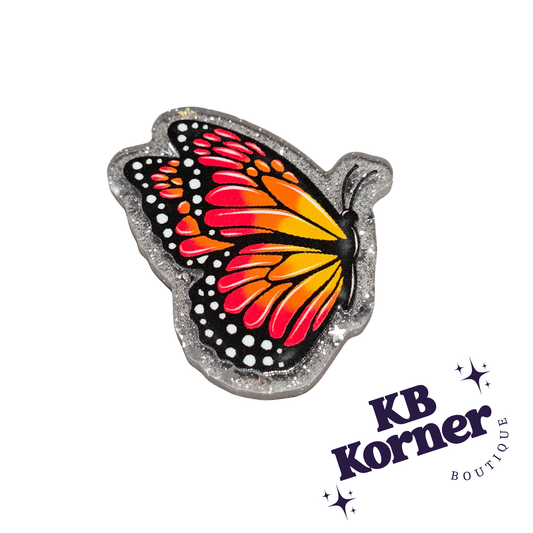 🦋 Acrylic Glitter Flatbacks- Butterfly 🦋