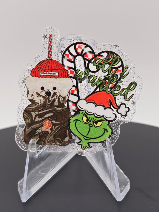 Acrylic Glitter Flatbacks- Mr. Moody and Starbies