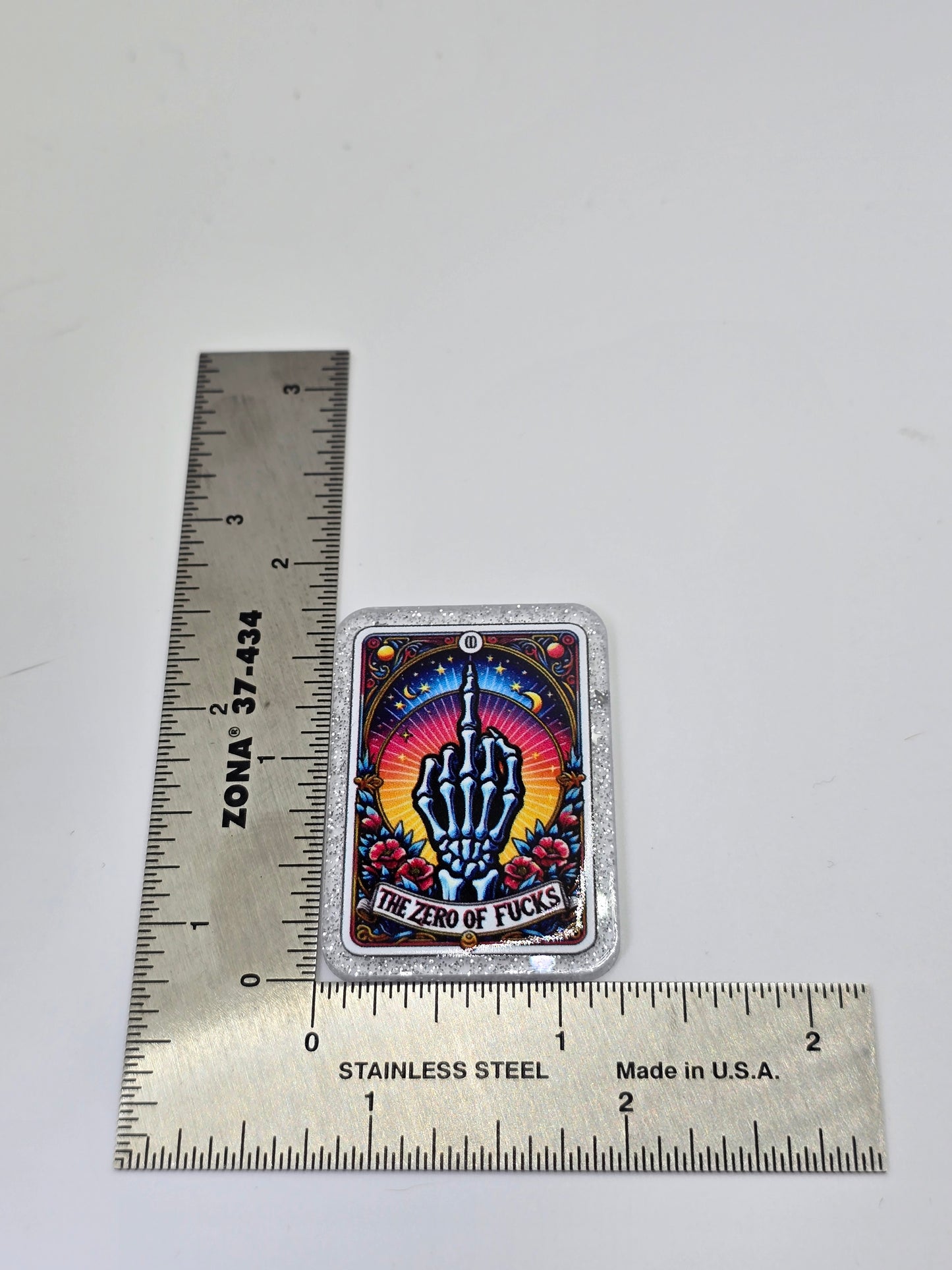 Acrylic Glitter Flatbacks- The Zero of Fucks