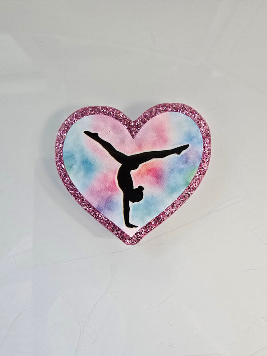 Acrylic Glitter Flatbacks-Gymnastics
