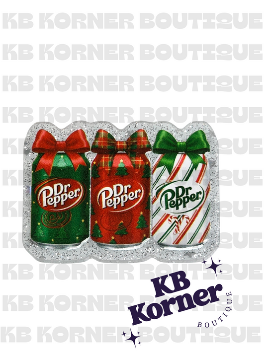 Acrylic Glitter Flatbacks - Dr. PEP Christmas
