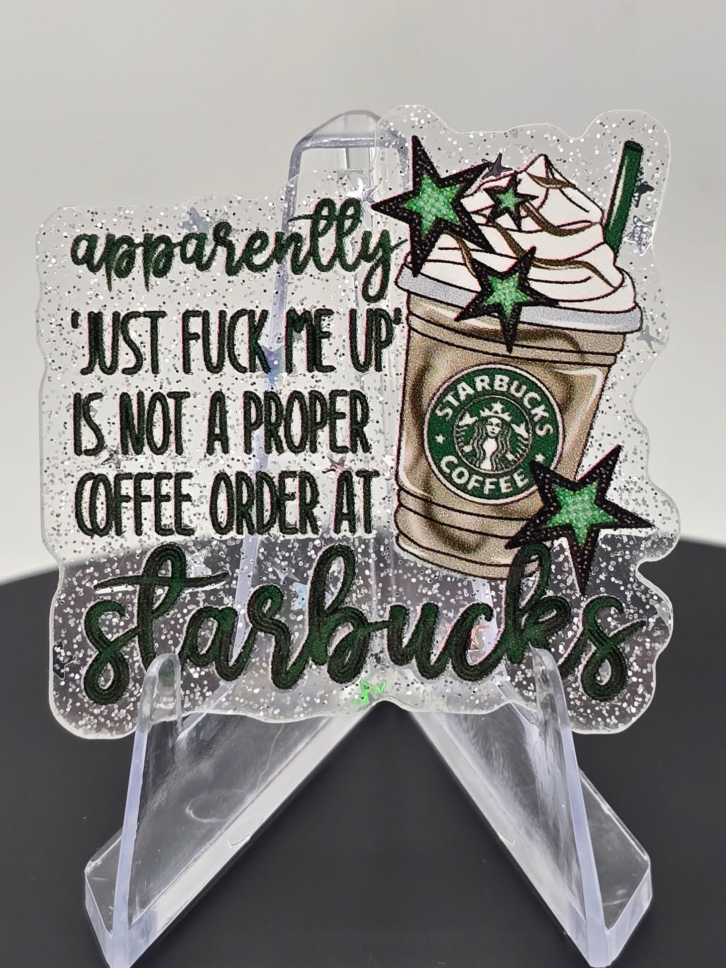 Acrylic Glitter Flatbacks- Starbies Order