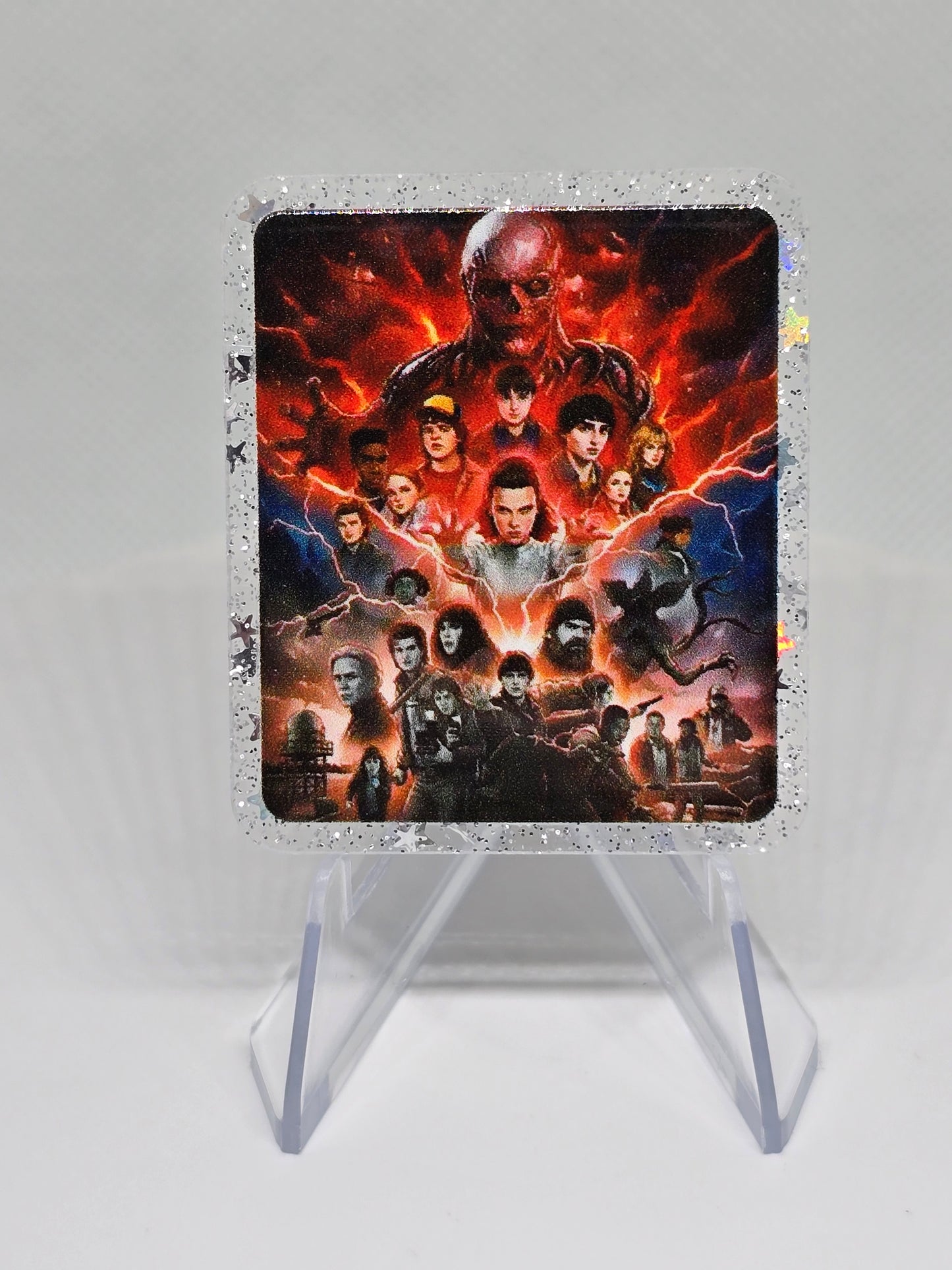 Acrylic Glitter Flatback- Stranger Crew