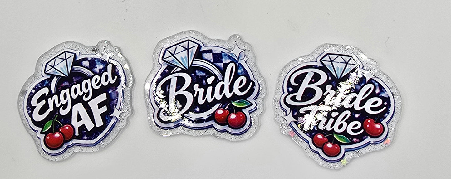 Acrylic Glitter Flatback Bundle: Bridal Edition