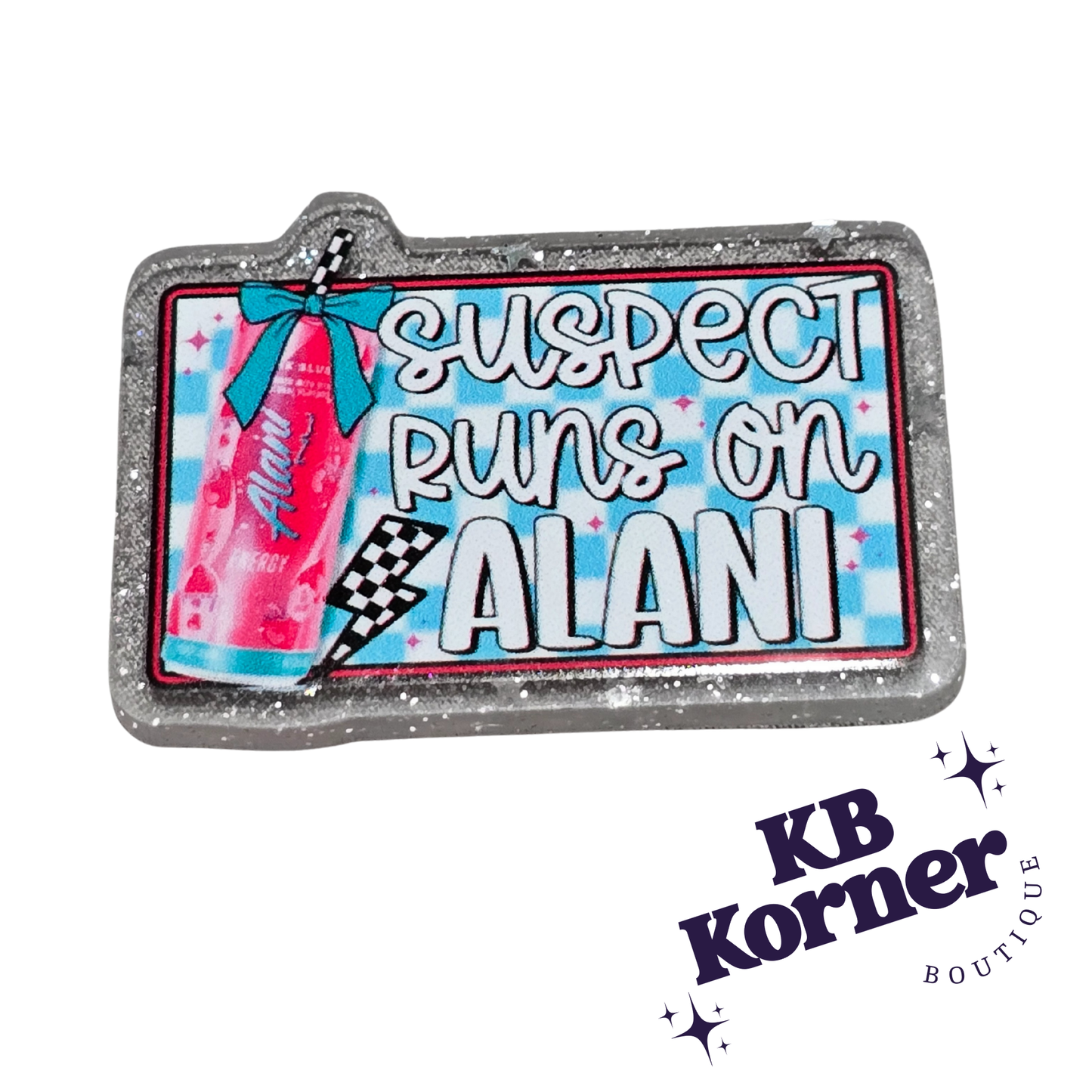 Acrylic Glitter Flatbacks- Suspect Runs On Alani