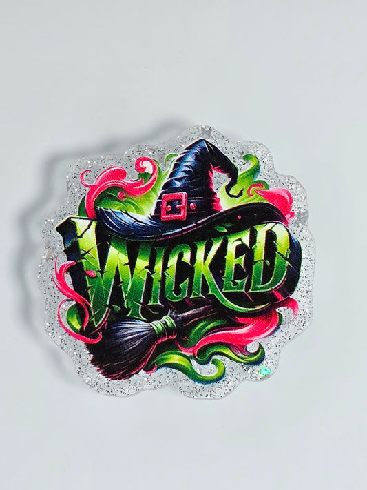 Acrylic Glitter Flatbacks- Wicked