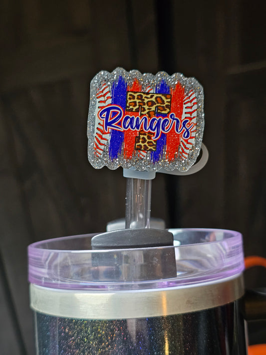 ✨️Acrylic Glitter Straw Toppers-Rangers✨️