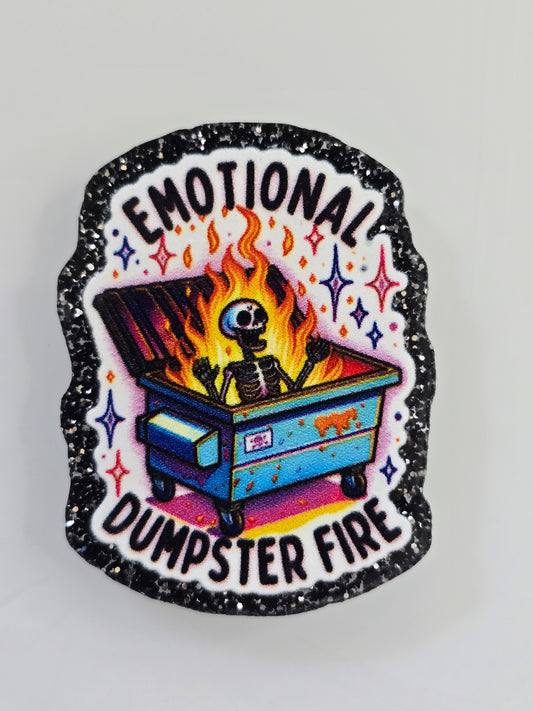 Emotional Dumpster Fire Bogg Bag Charm