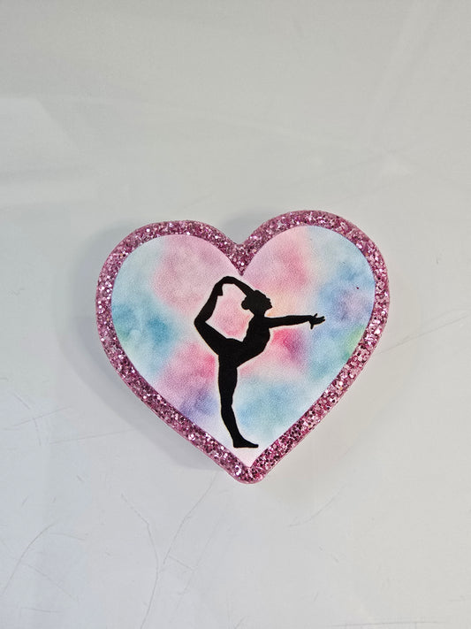 Acrylic Glitter Flatbacks-Gymnastics 2