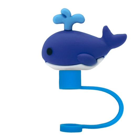 3D Straw Toppers- Whale