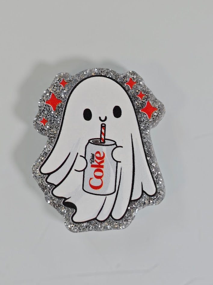 Acrylic Glitter Flatbacks - Soda Ghost