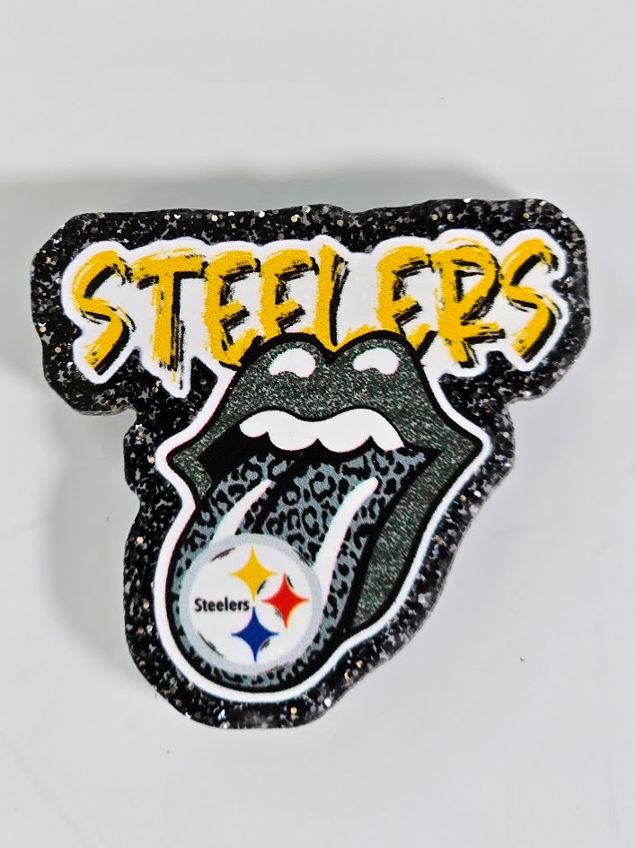 Acrylic Glitter Flatbacks - Steelers