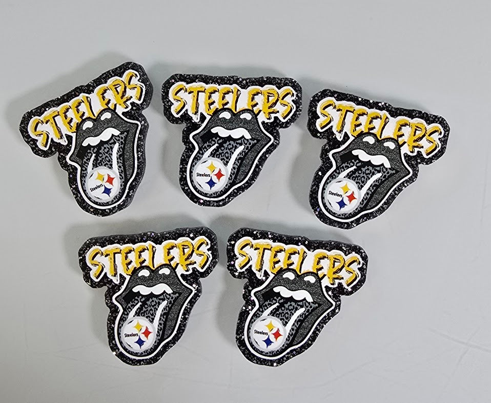 Acrylic Glitter Flatbacks - Steelers