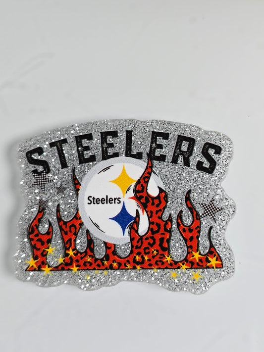 Acrylic Glitter Flatbacks - Steelers
