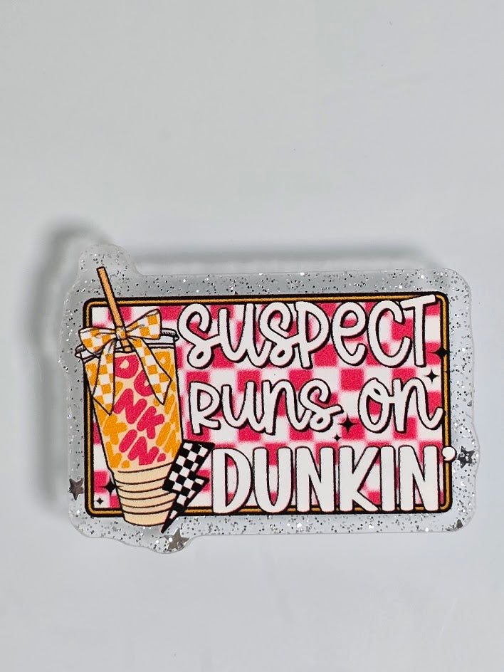 Acrylic Glitter Flatbacks - Suspect Runs On Dunkin