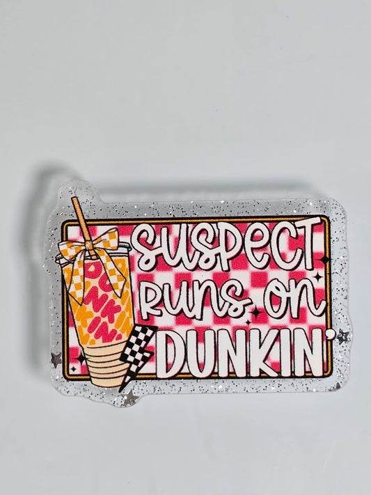 Acrylic Glitter Flatbacks - Suspect Runs On Dunkin