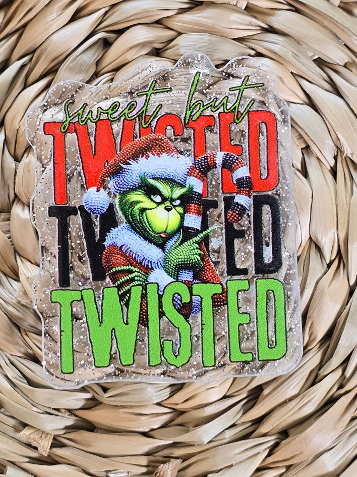 Acrylic Glitter Flatbacks - Sweet But Twisted