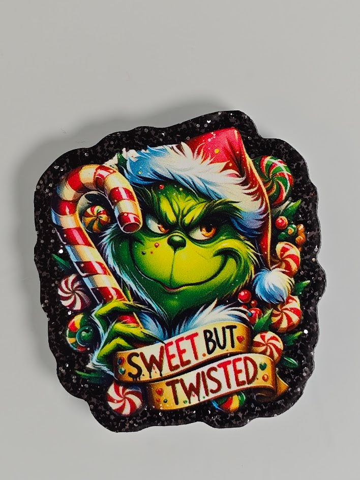Acrylic Glitter Flatbacks - Sweet But Twisted