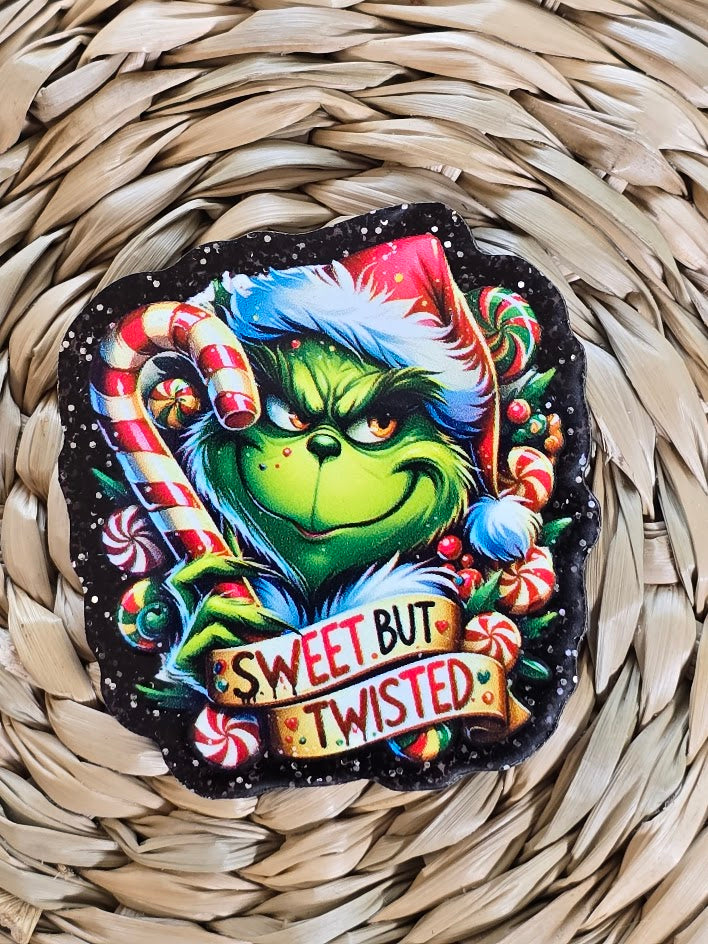 Acrylic Glitter Flatbacks - Sweet But Twisted