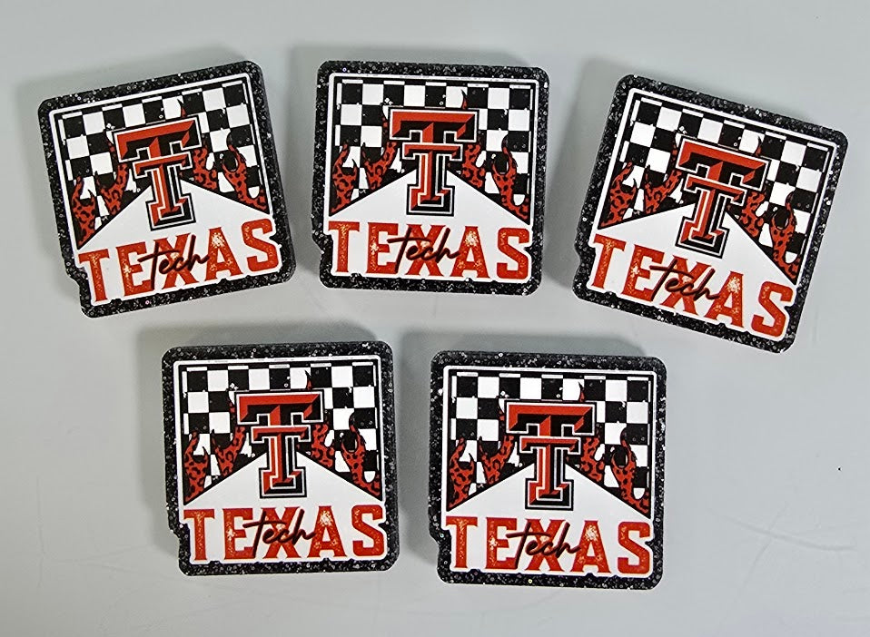 Acrylic Glitter Flatbacks - Texas Tech
